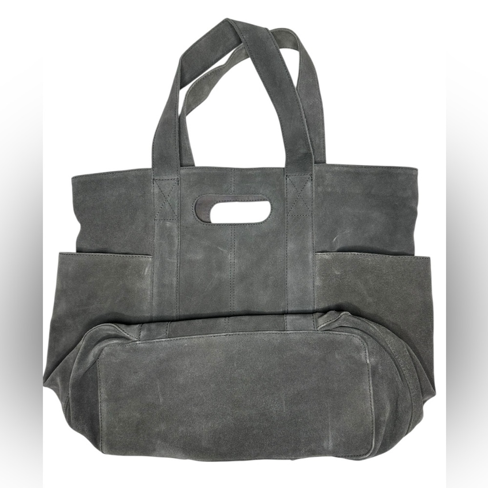 NWOT Free People Caravan Gray Suede Tote - Picture 5 of 10